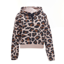 Spring 2021 Ladies' New Arrival Leopard Print Fleece Modern Hoodie